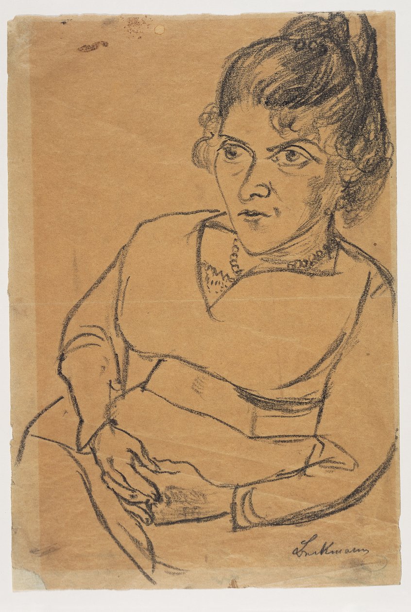 Fridel Battenberg, Halbfigur, sitzend autorstwa Max Beckmann