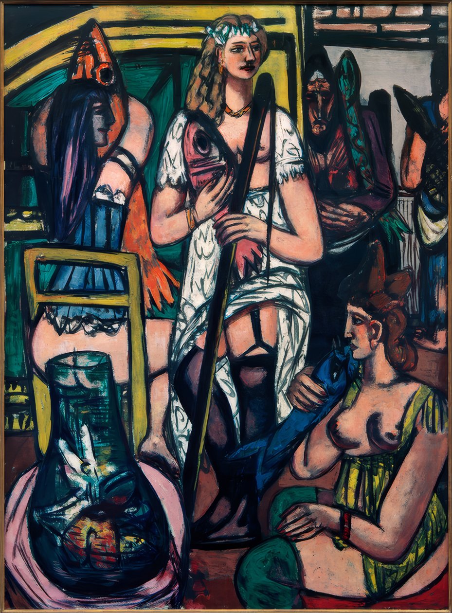 Wielkie zdjęcie kobiet, rybaków autorstwa Max Beckmann