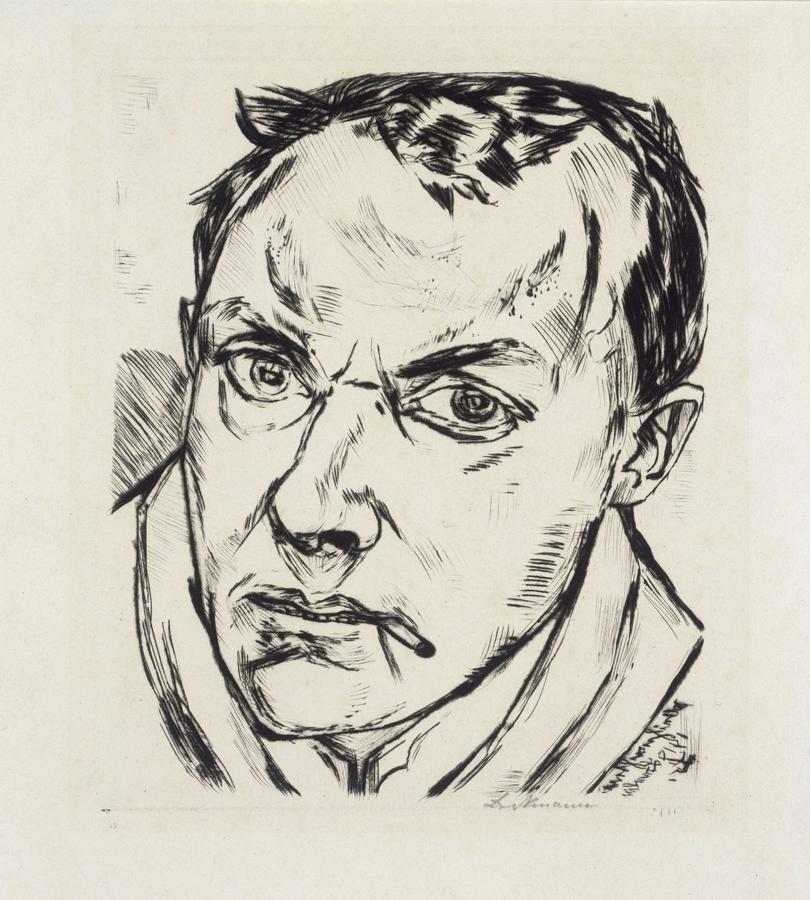 Duży autoportret autorstwa Max Beckmann