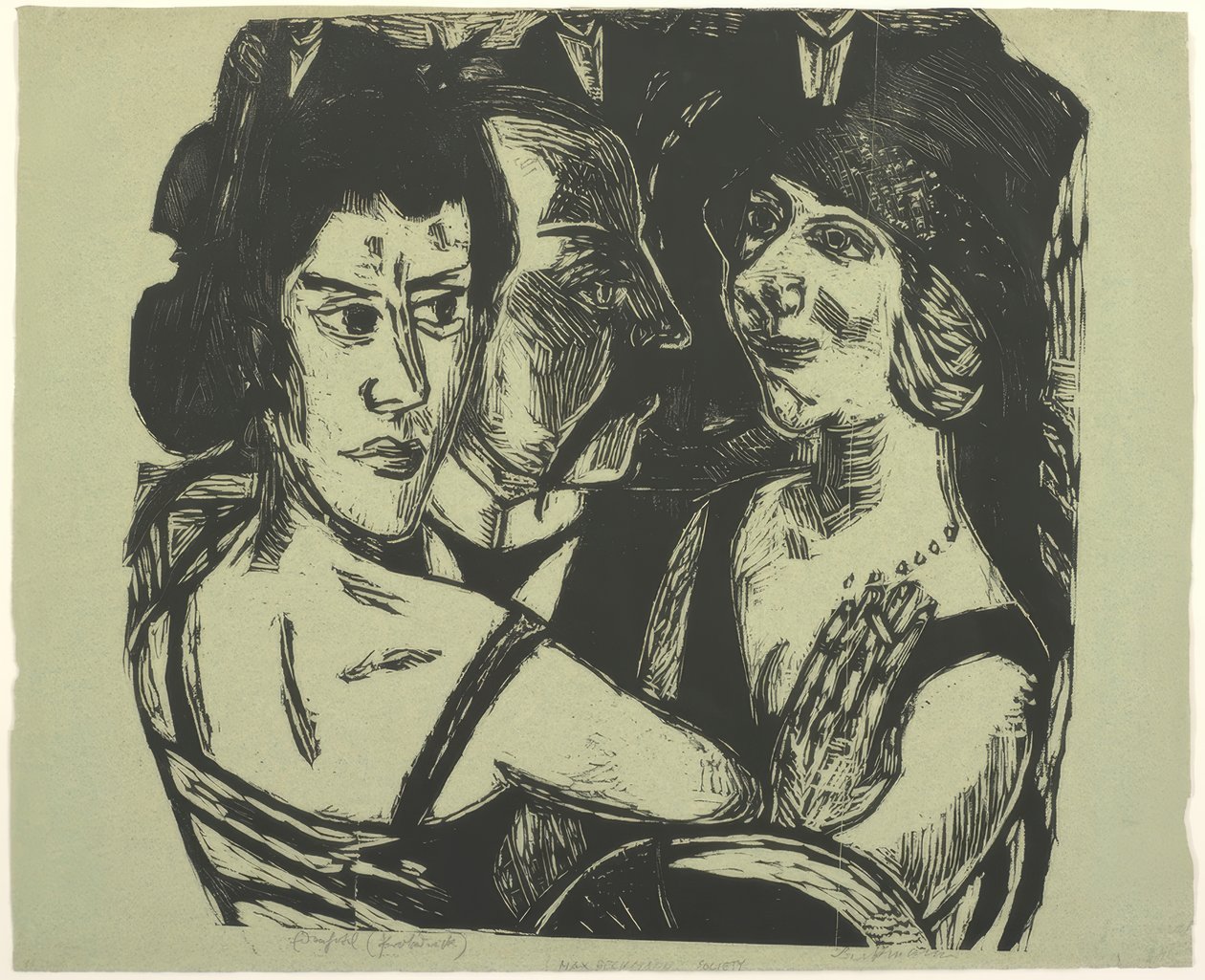 Portret grupowy, Eden Bar autorstwa Max Beckmann