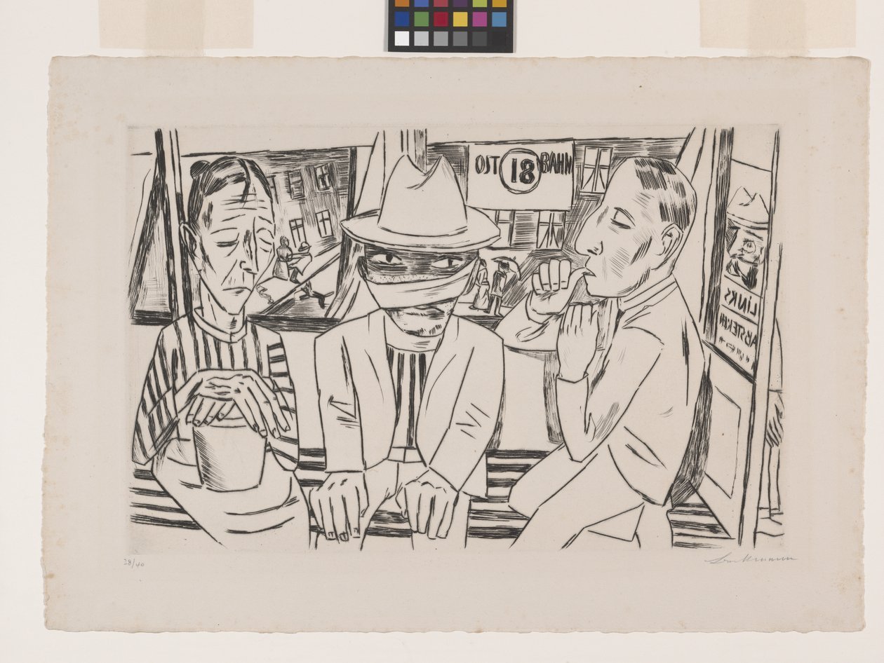 W Tramwaju autorstwa Max Beckmann