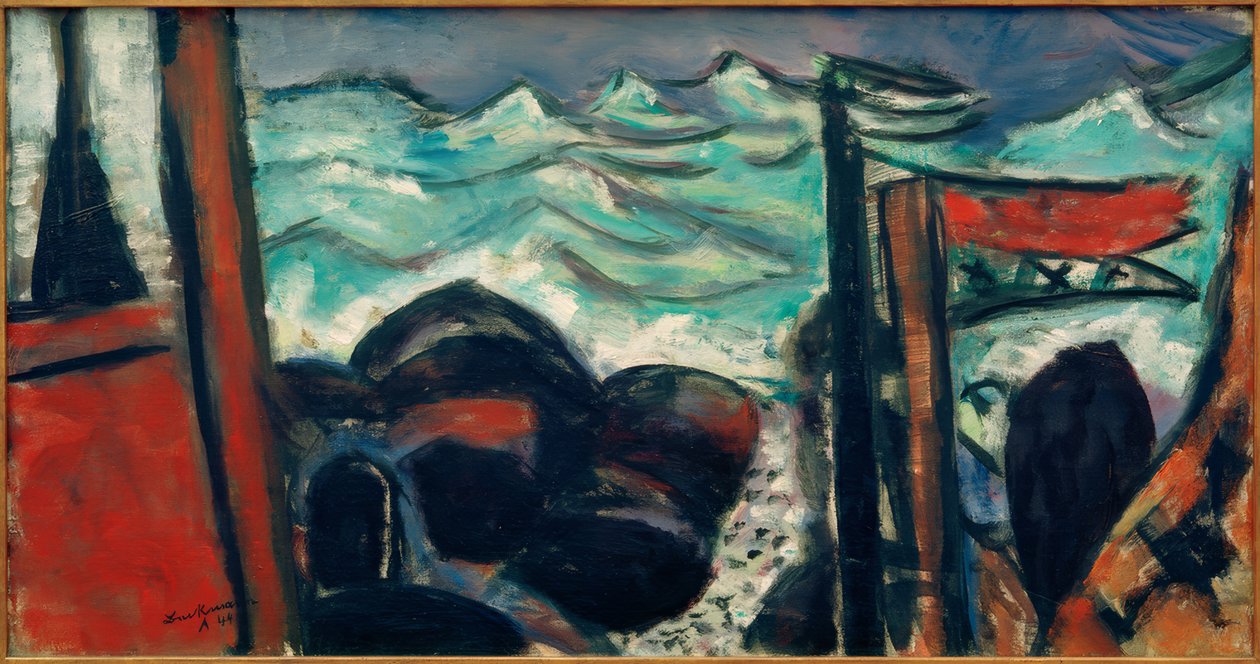 Małe wzburzone morze autorstwa Max Beckmann