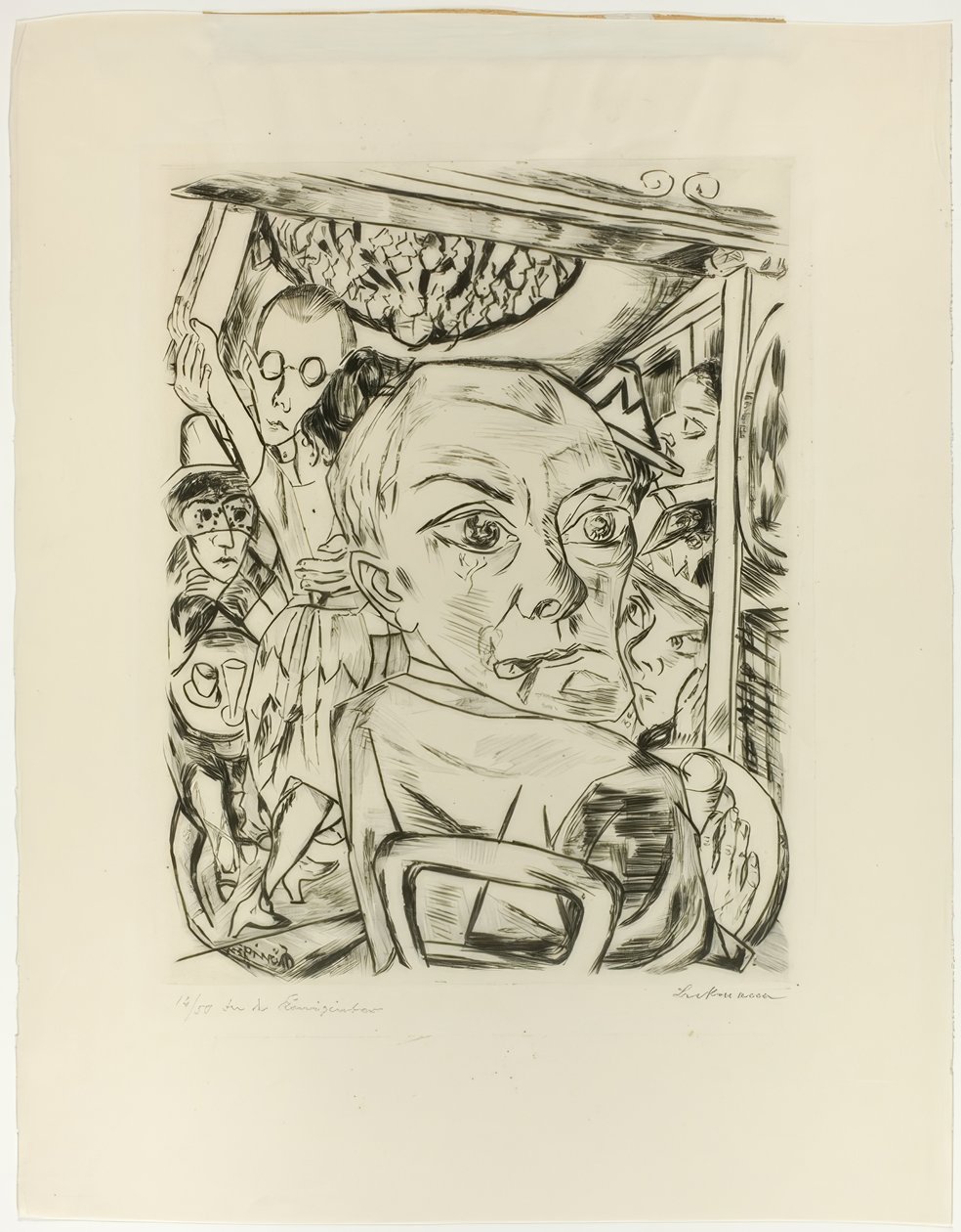 Queen Bar (Autoportret) autorstwa Max Beckmann