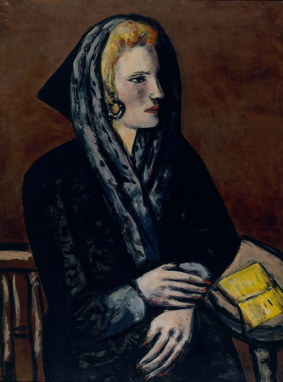 Dama z szarym kapucynem autorstwa Max Beckmann