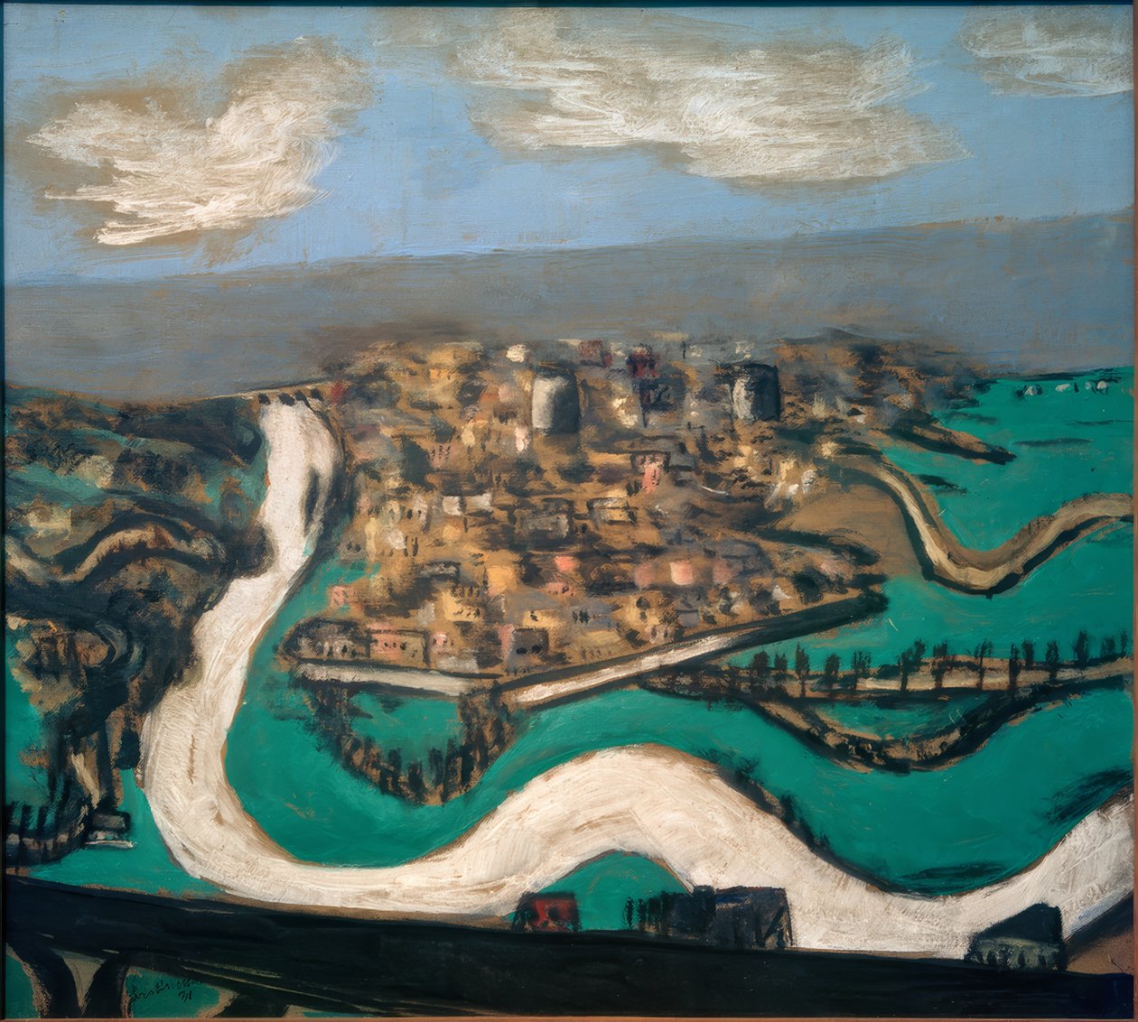 Krajobraz w pobliżu Saint-Germain autorstwa Max Beckmann
