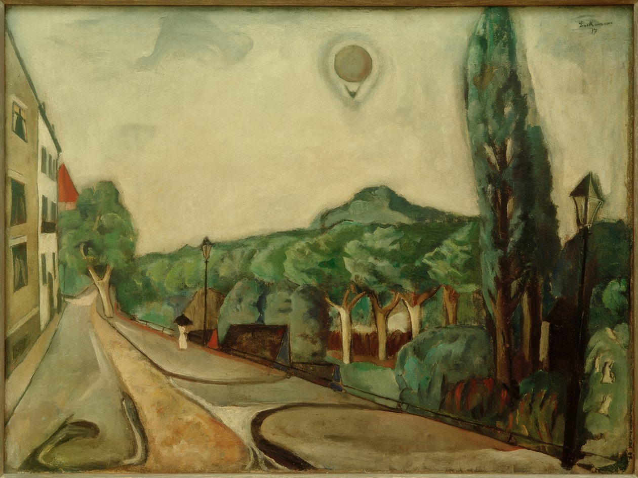 Krajobraz z balonem autorstwa Max Beckmann