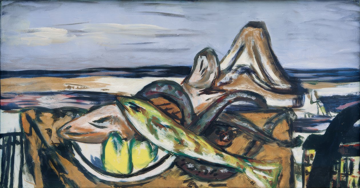 Krajobraz z frutti di mare autorstwa Max Beckmann