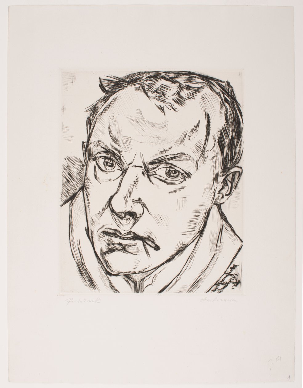 Duży autoportret autorstwa Max Beckmann