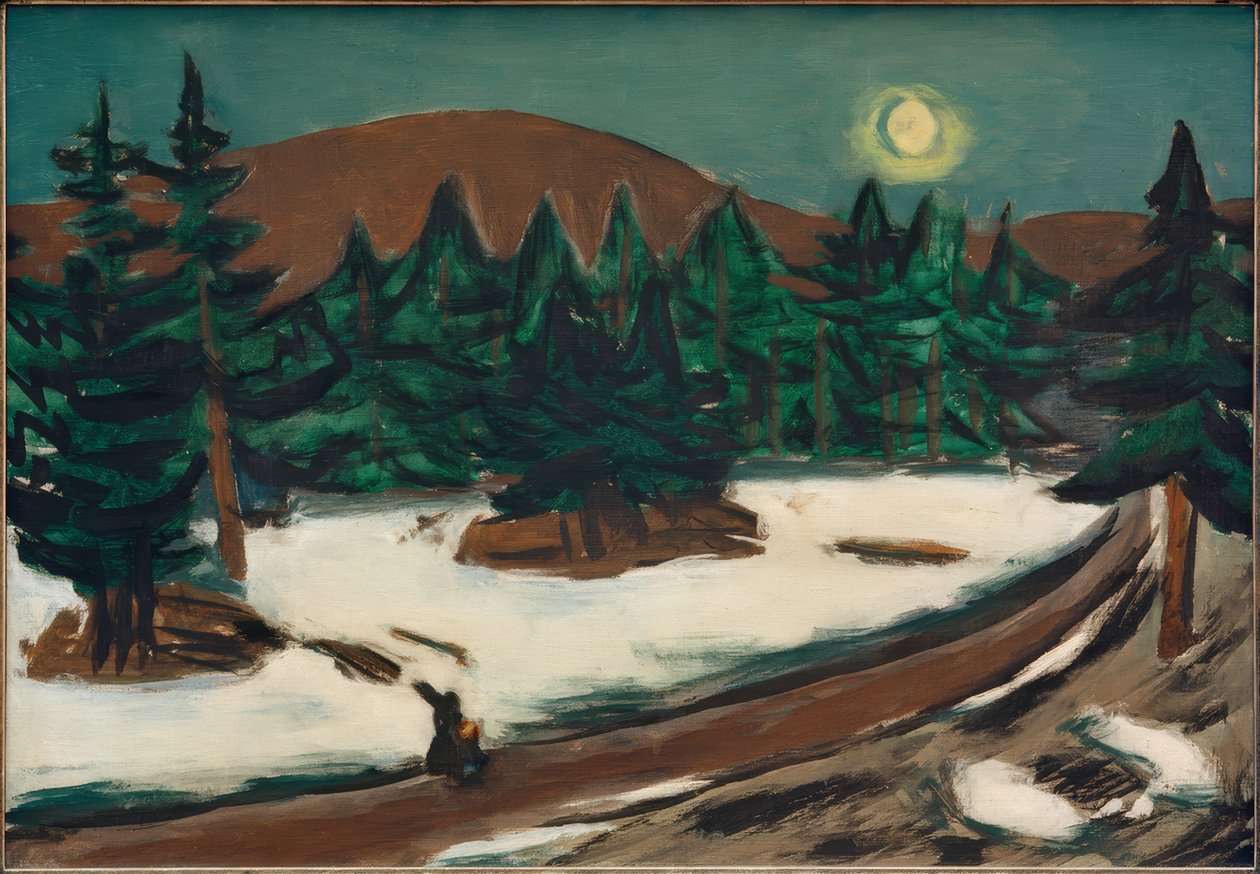 Księżycowy krajobraz w górach ze śniegiem autorstwa Max Beckmann