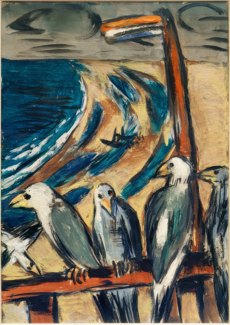 Mewy podczas burzy autorstwa Max Beckmann