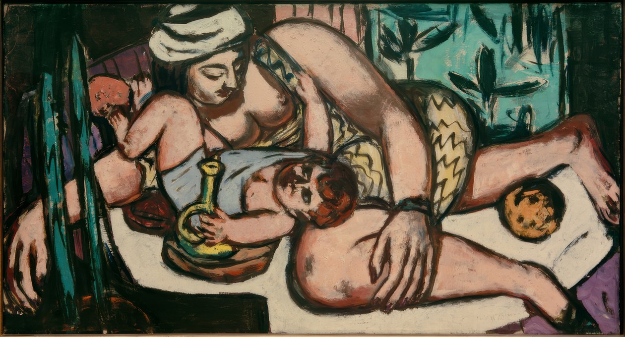 Matka z bawiącym się dzieckiem autorstwa Max Beckmann