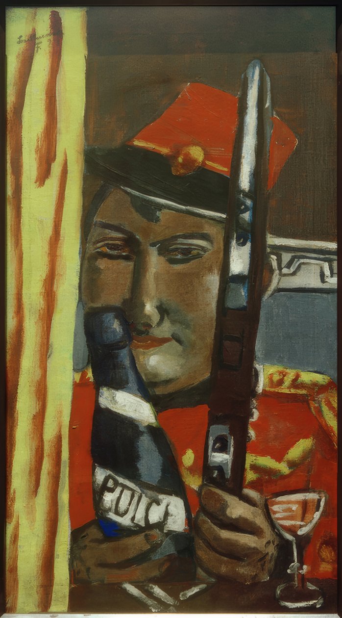 Peruwiański żołnierz chce się napić autorstwa Max Beckmann
