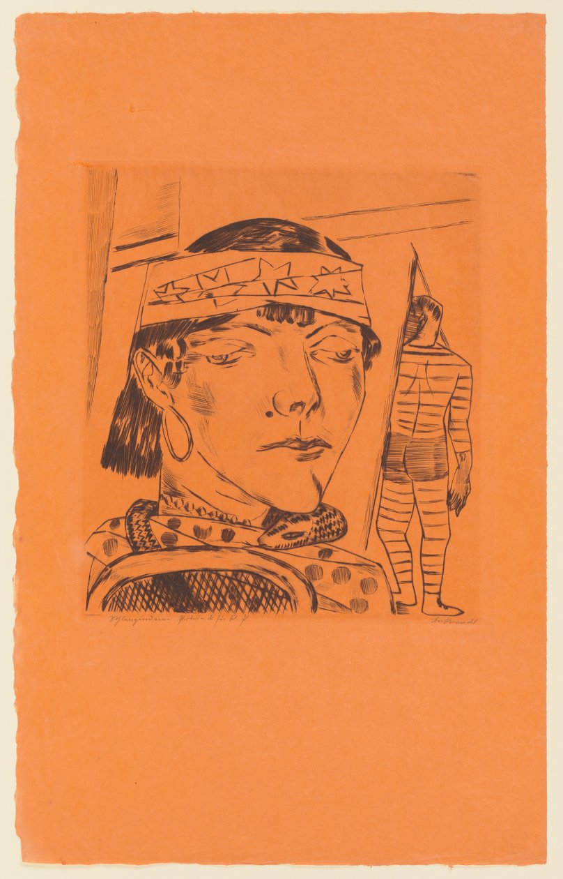 Tafel 10 der Serie: Jährlicher Jahrmarkt autorstwa Max Beckmann