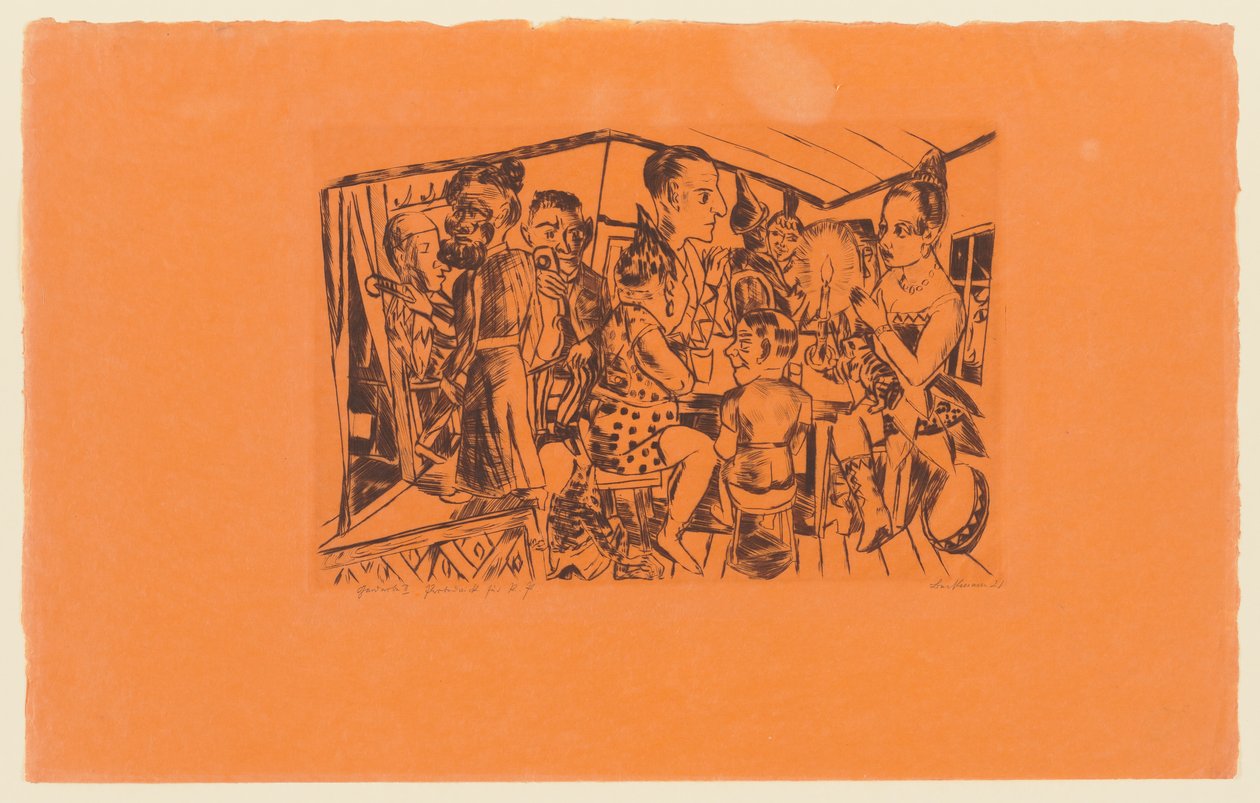Platte 2 der Serie: Jährlicher Jahrmarkt autorstwa Max Beckmann