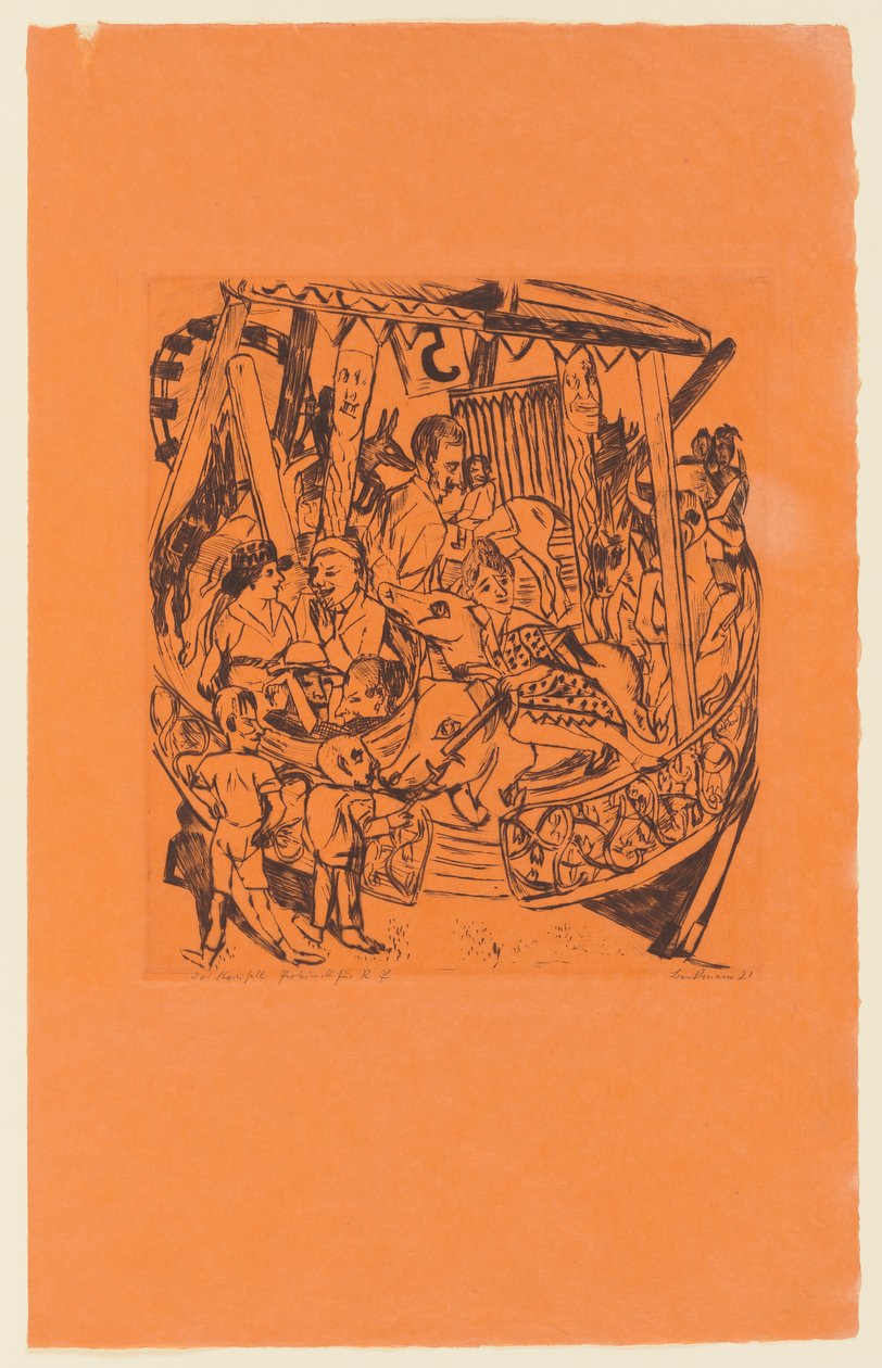 Tafel 7 der Serie: Jahrmarkt autorstwa Max Beckmann