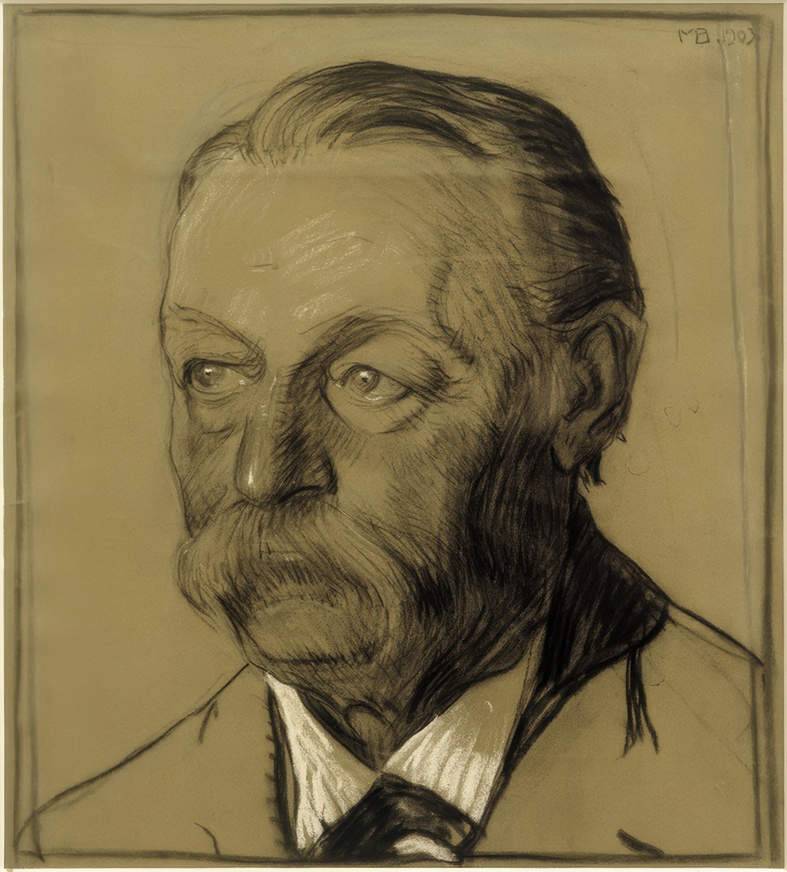 Portret wuja Friedricha Beckmanna, półprofil z lewej strony autorstwa Max Beckmann