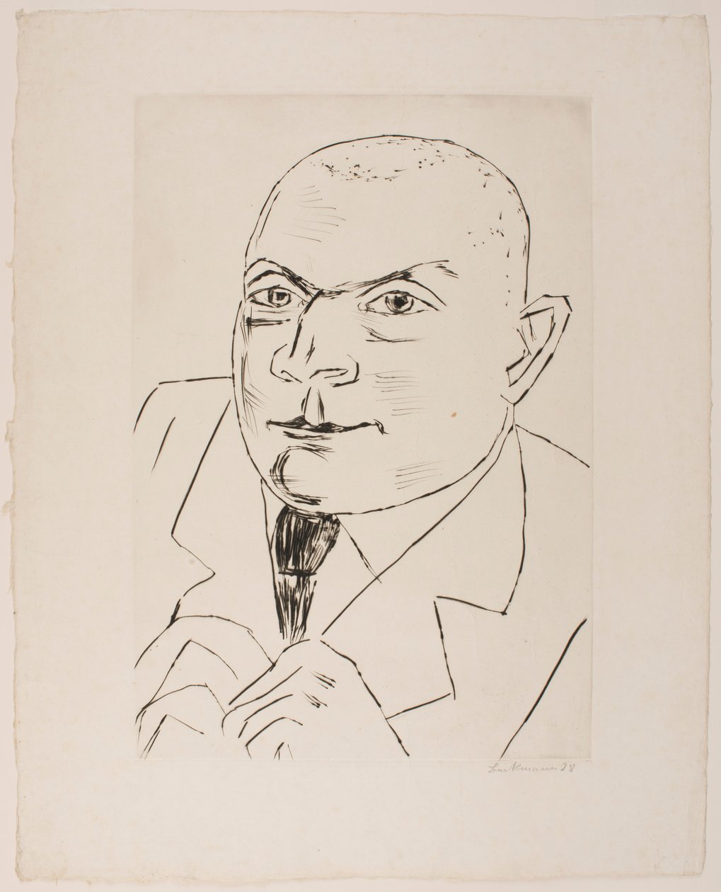 Portret barona Simolina II (wersja powiększona) autorstwa Max Beckmann