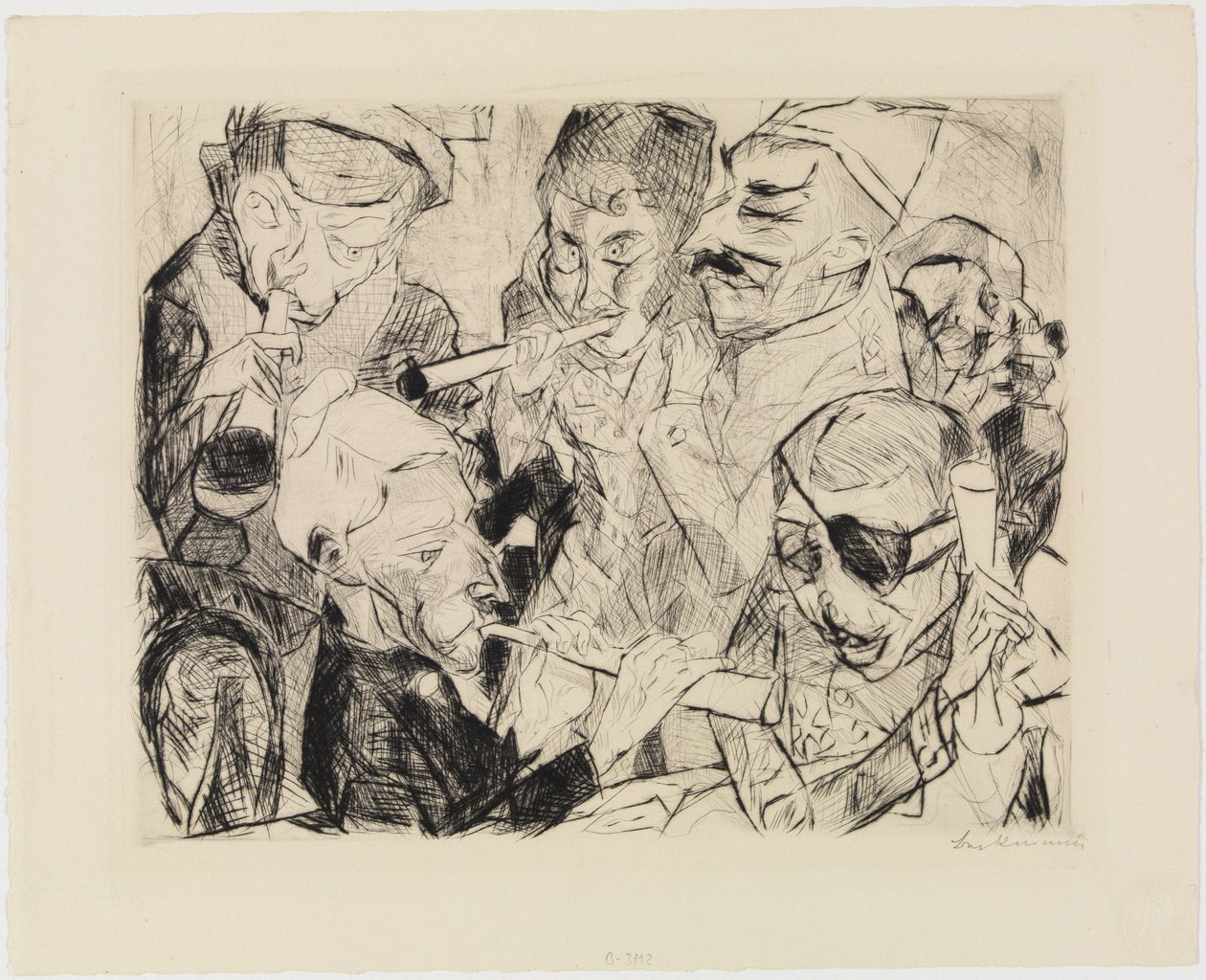 Szczęśliwego Nowego Roku 1917 autorstwa Max Beckmann