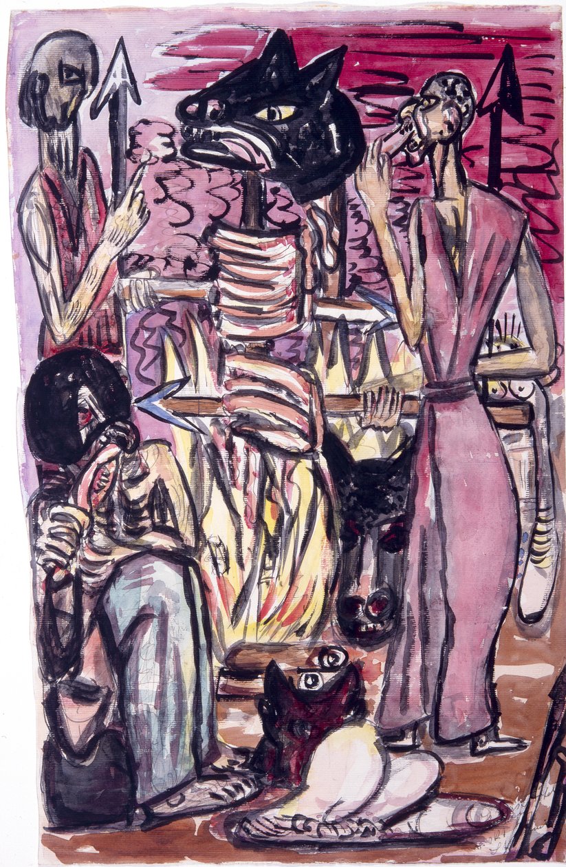 Ofiarny posiłek autorstwa Max Beckmann