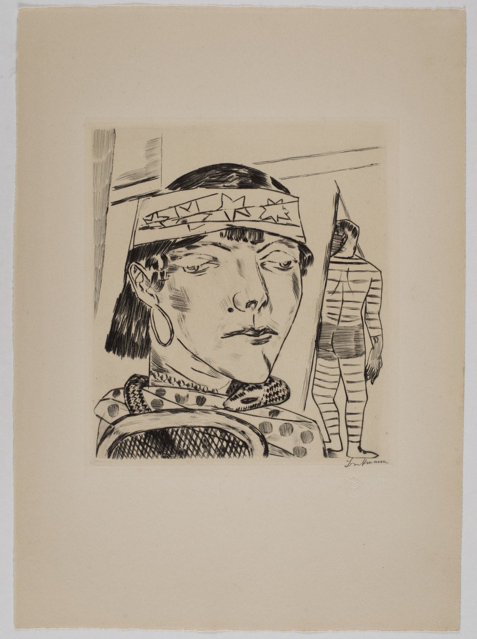 Dama z wężami autorstwa Max Beckmann