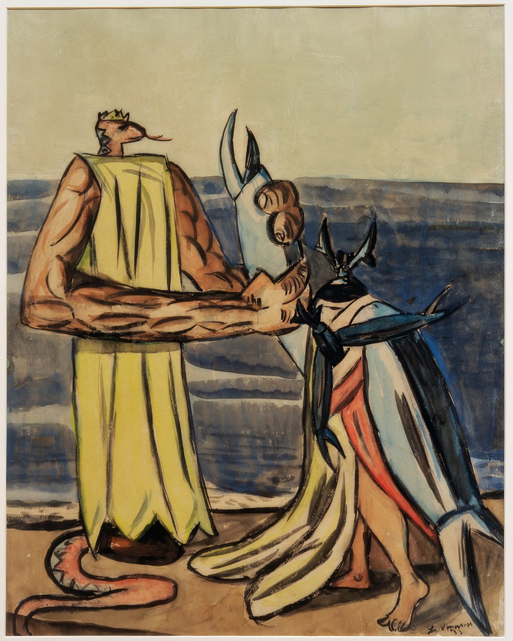 Król Węży i ​​Panna Młoda Jelonek autorstwa Max Beckmann