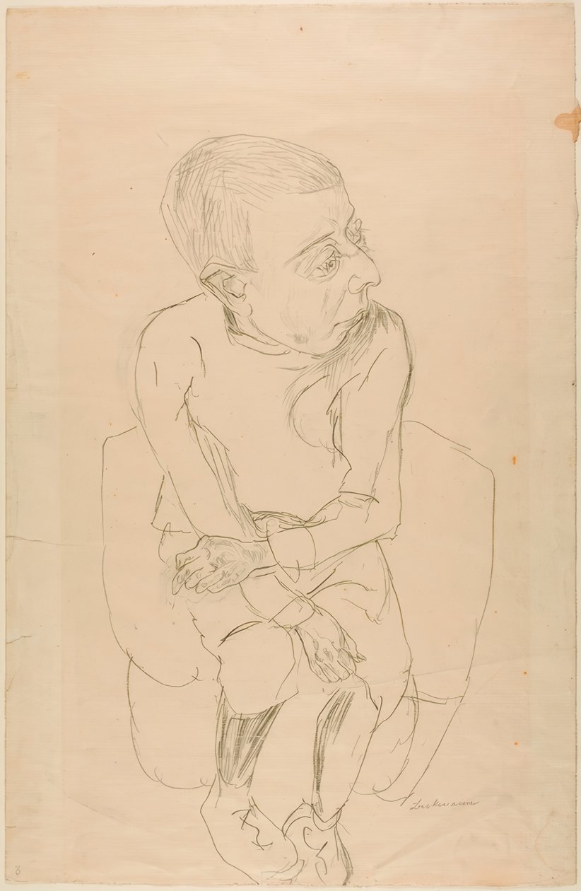 Siedzący chłopiec autorstwa Max Beckmann