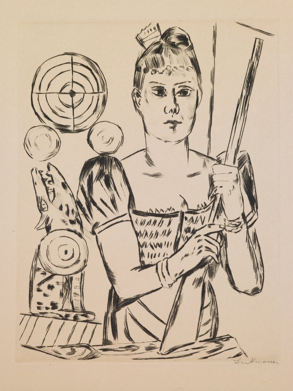 Strzelnica, tablica 4 z portfolio „Targi Roczne” autorstwa Max Beckmann