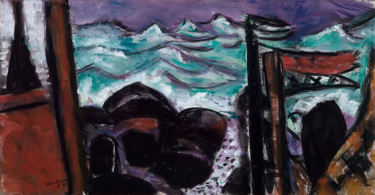 Małe wzburzone morze autorstwa Max Beckmann