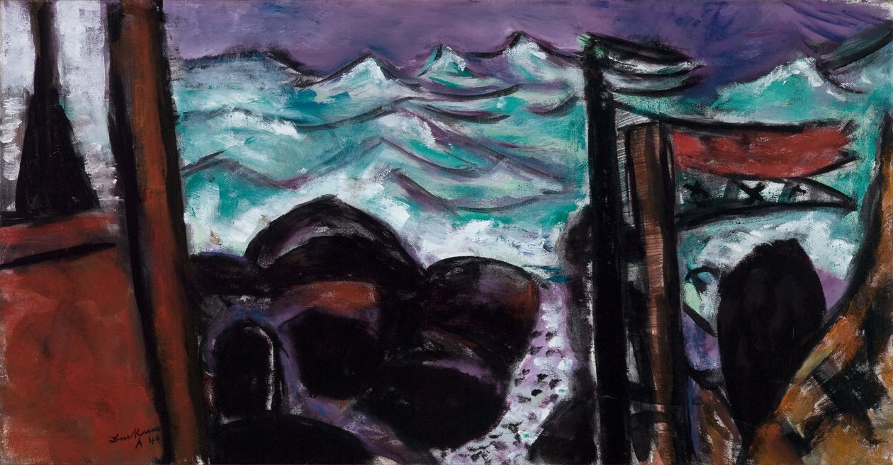 Małe wzburzone morze autorstwa Max Beckmann