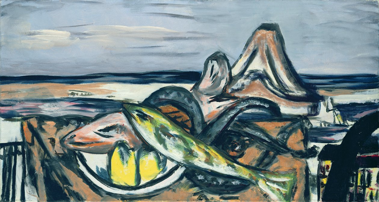 Martwa natura z rybami autorstwa Max Beckmann