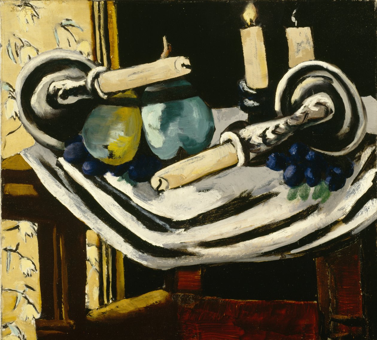 Martwa natura ze spadającymi świecami autorstwa Max Beckmann