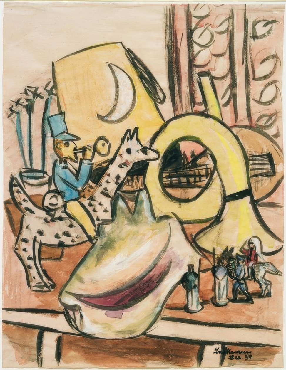 Martwa natura z zabawkami i muszelką autorstwa Max Beckmann