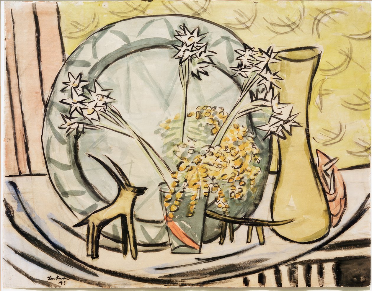 Martwa natura z koziorożcem i żonkilami autorstwa Max Beckmann