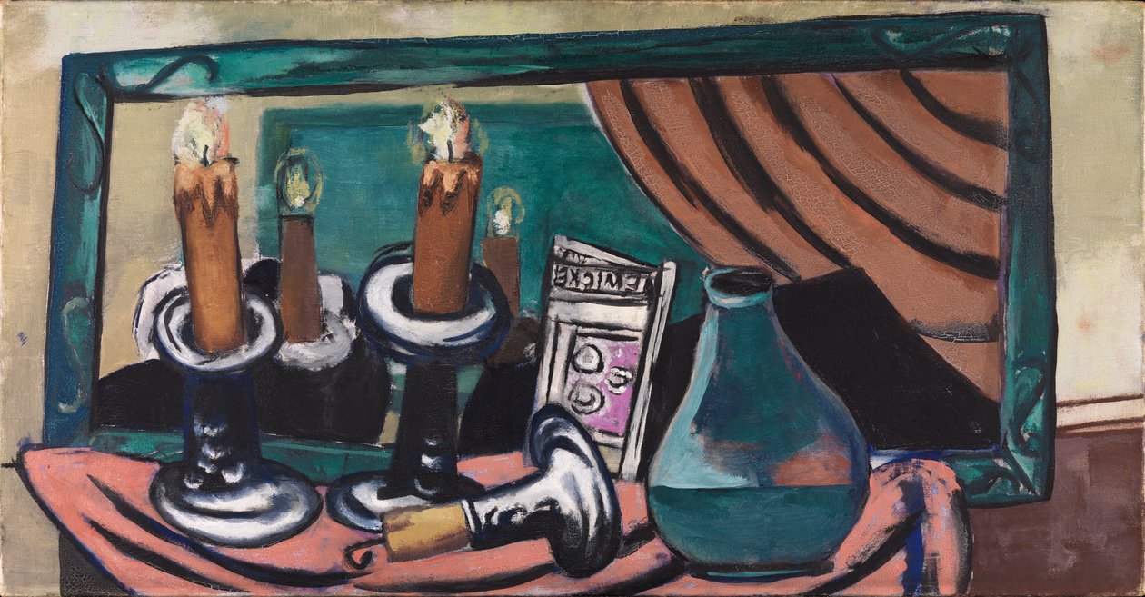 Martwa natura z przewróconą świecą autorstwa Max Beckmann