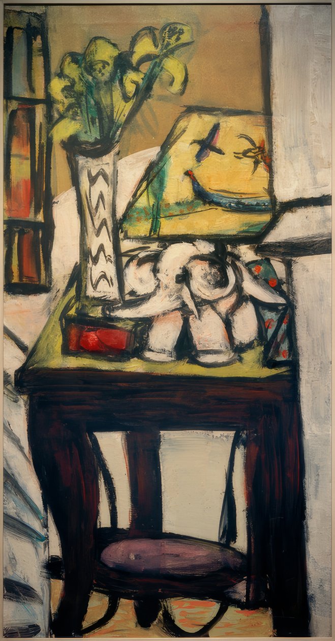 Martwa natura z lampką nocną autorstwa Max Beckmann