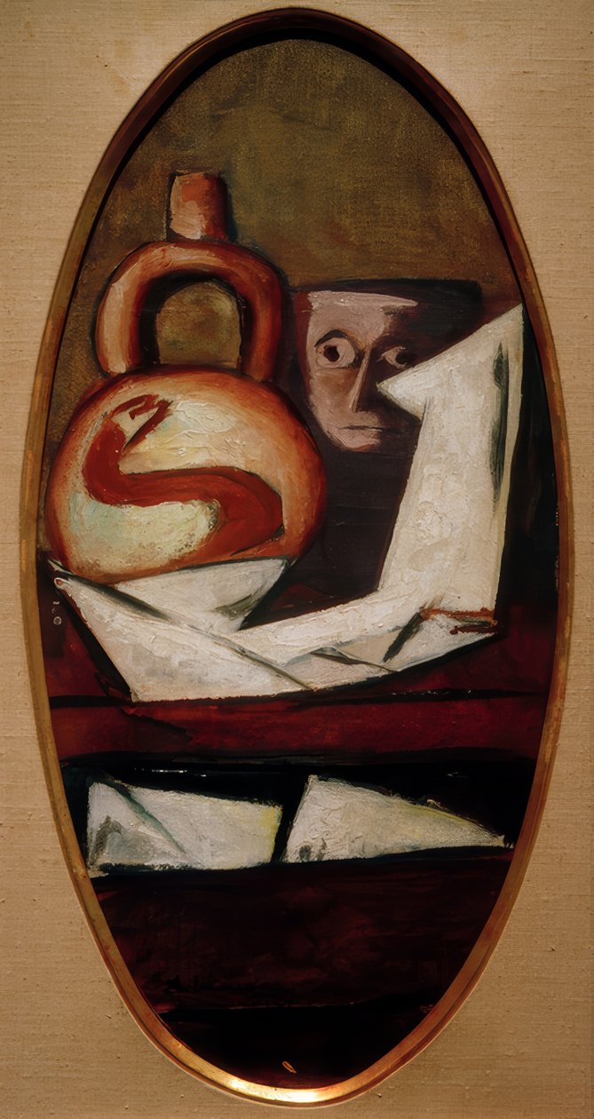 Martwa natura z meksykańską postacią autorstwa Max Beckmann