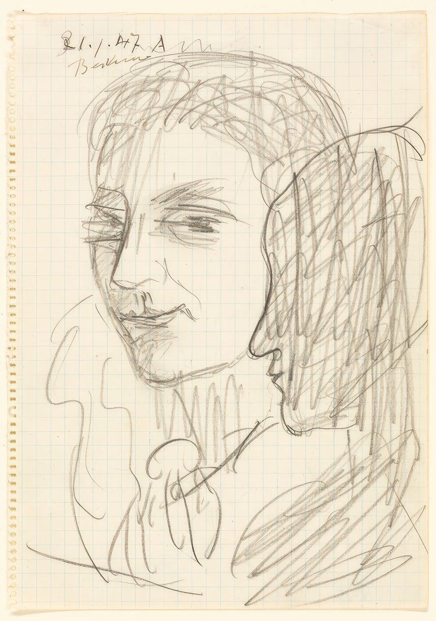 Studium dwóch głów autorstwa Max Beckmann