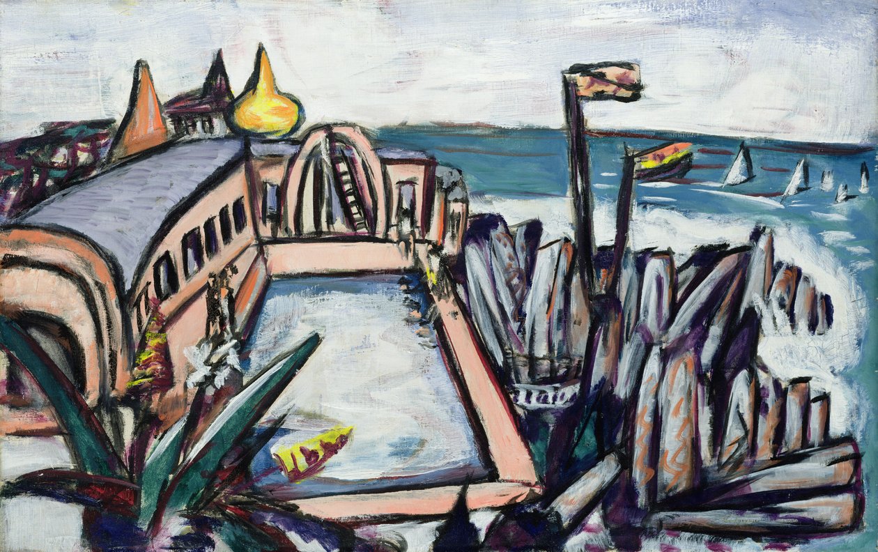 Basen w Cap Martin autorstwa Max Beckmann