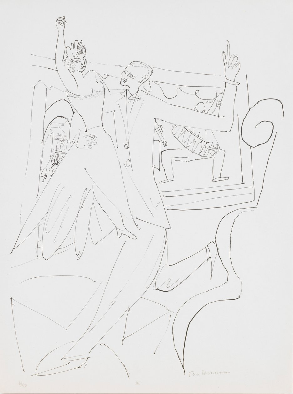 Tango, płyta 4 z portfolio „Dzień i sen” autorstwa Max Beckmann