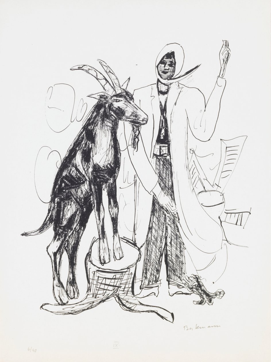 Buck, płyta 9 z portfolio „Dzień i sen” autorstwa Max Beckmann