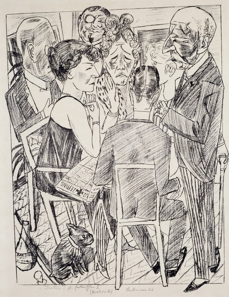 Rozczarowany I, Max Beckmann (1884-1950), litografia. Niemcy, XX wiek. autorstwa Max Beckmann