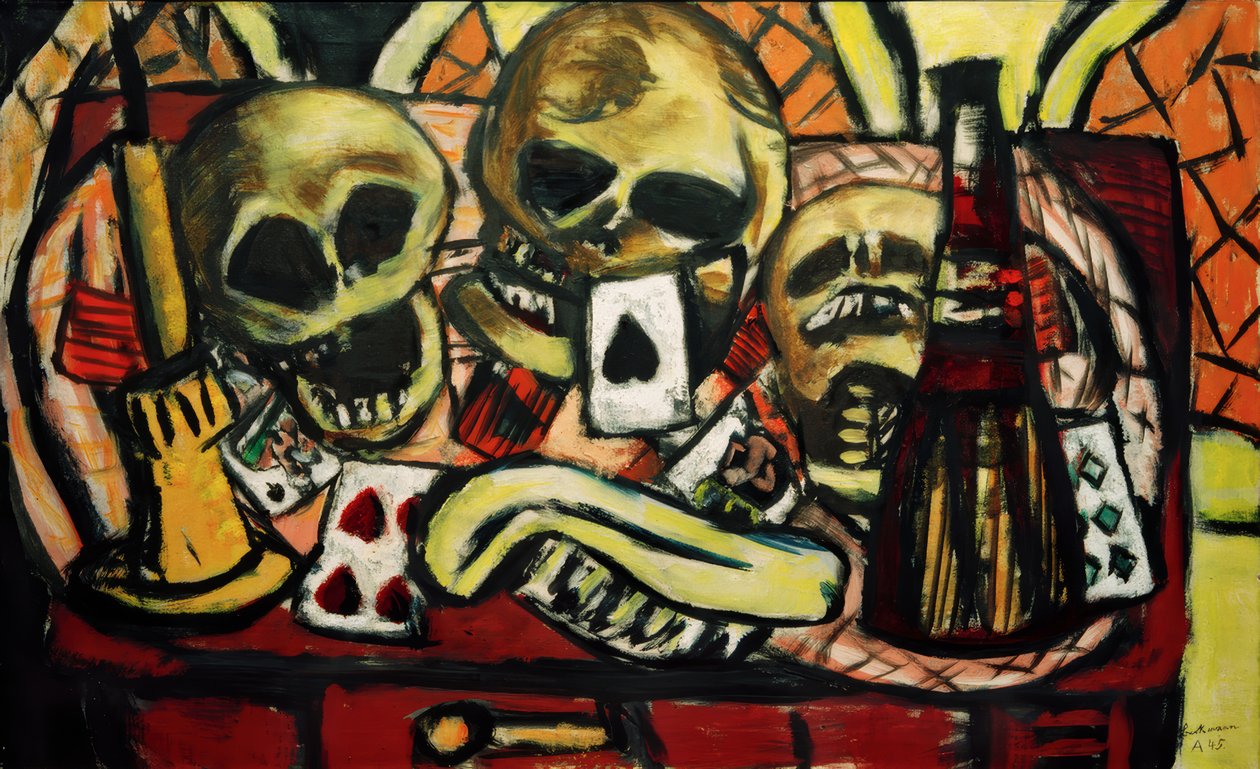 Martwa czaszka autorstwa Max Beckmann
