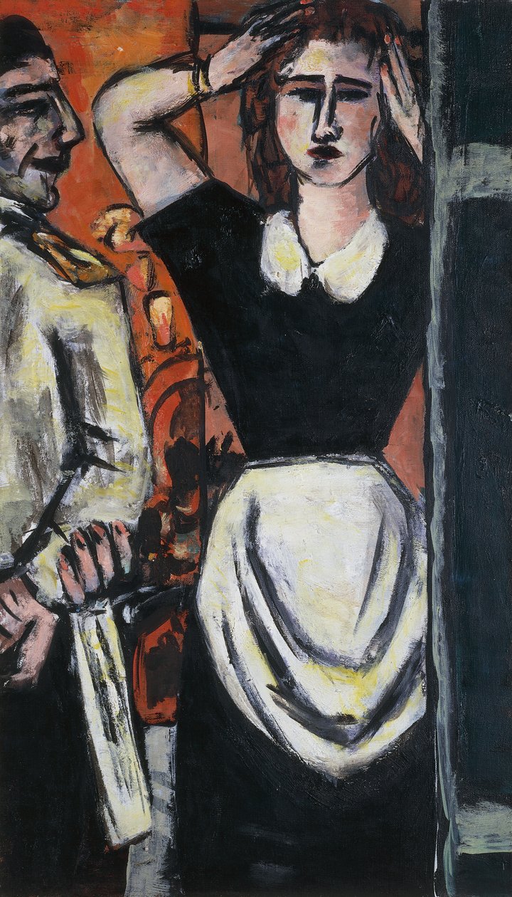 Kelner i szatniarz autorstwa Max Beckmann