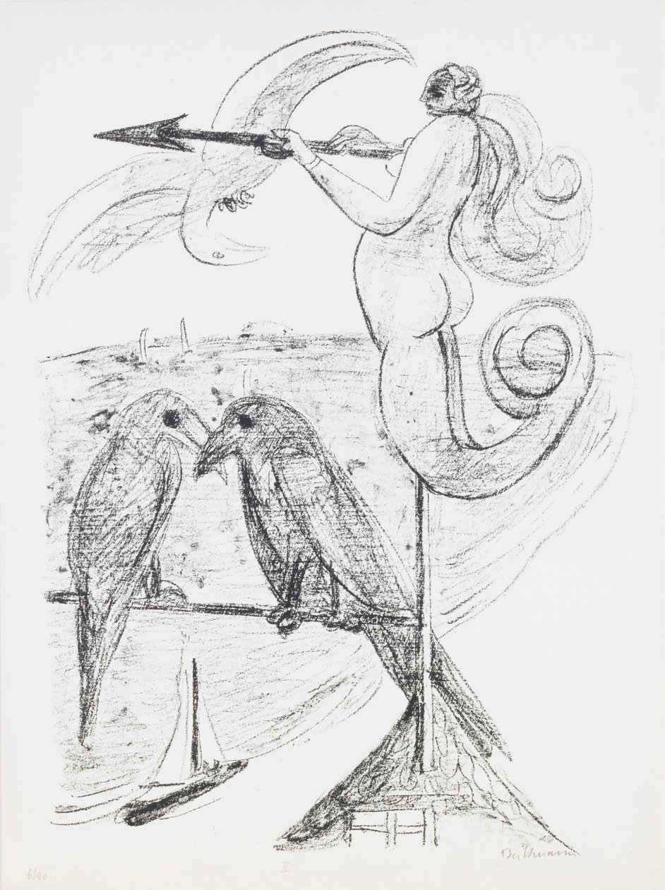 Wiatrowskaz, tablica 2 z portfolio „Dzień i sen” autorstwa Max Beckmann