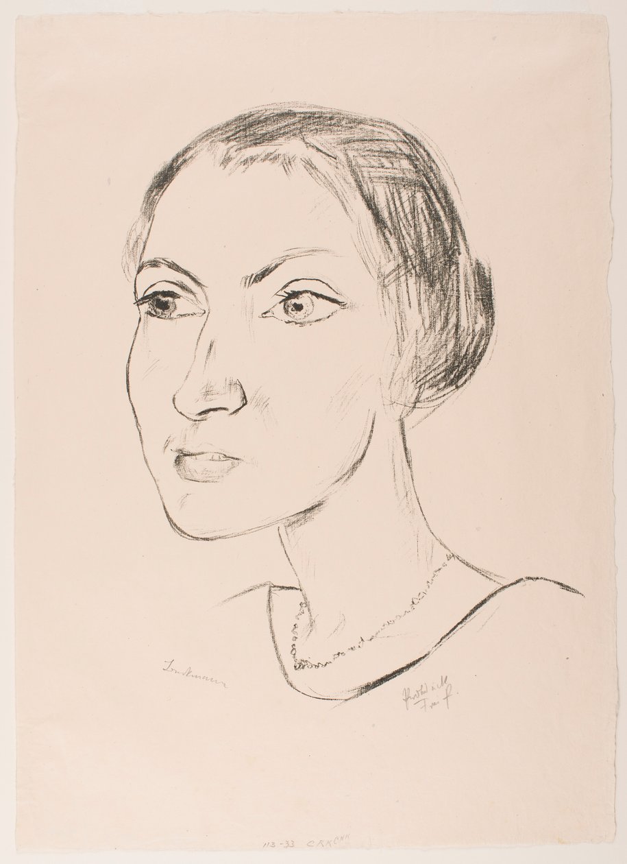 Kobieta z naszyjnikiem (pani Parcus) autorstwa Max Beckmann