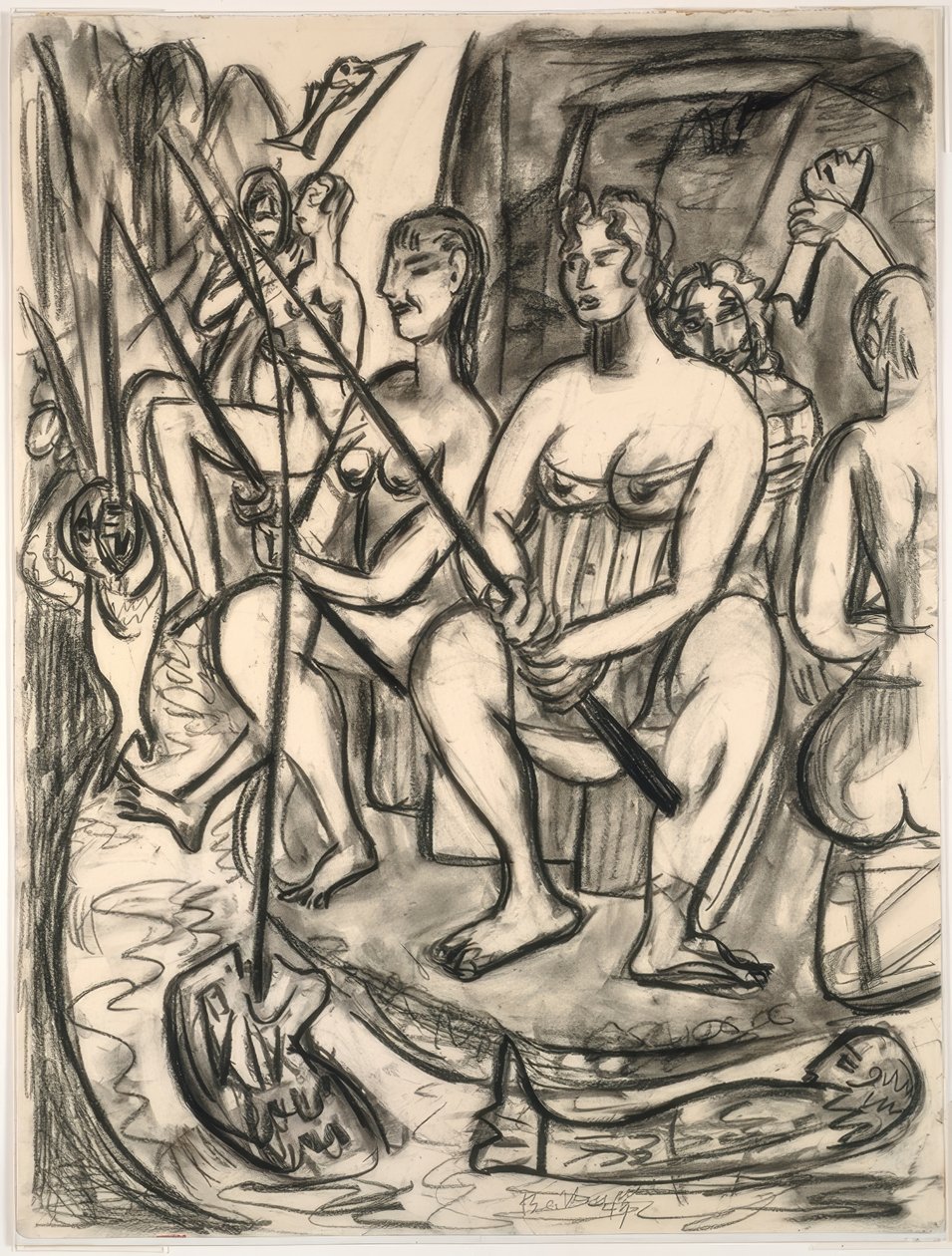 Kobiety wędkujące autorstwa Max Beckmann