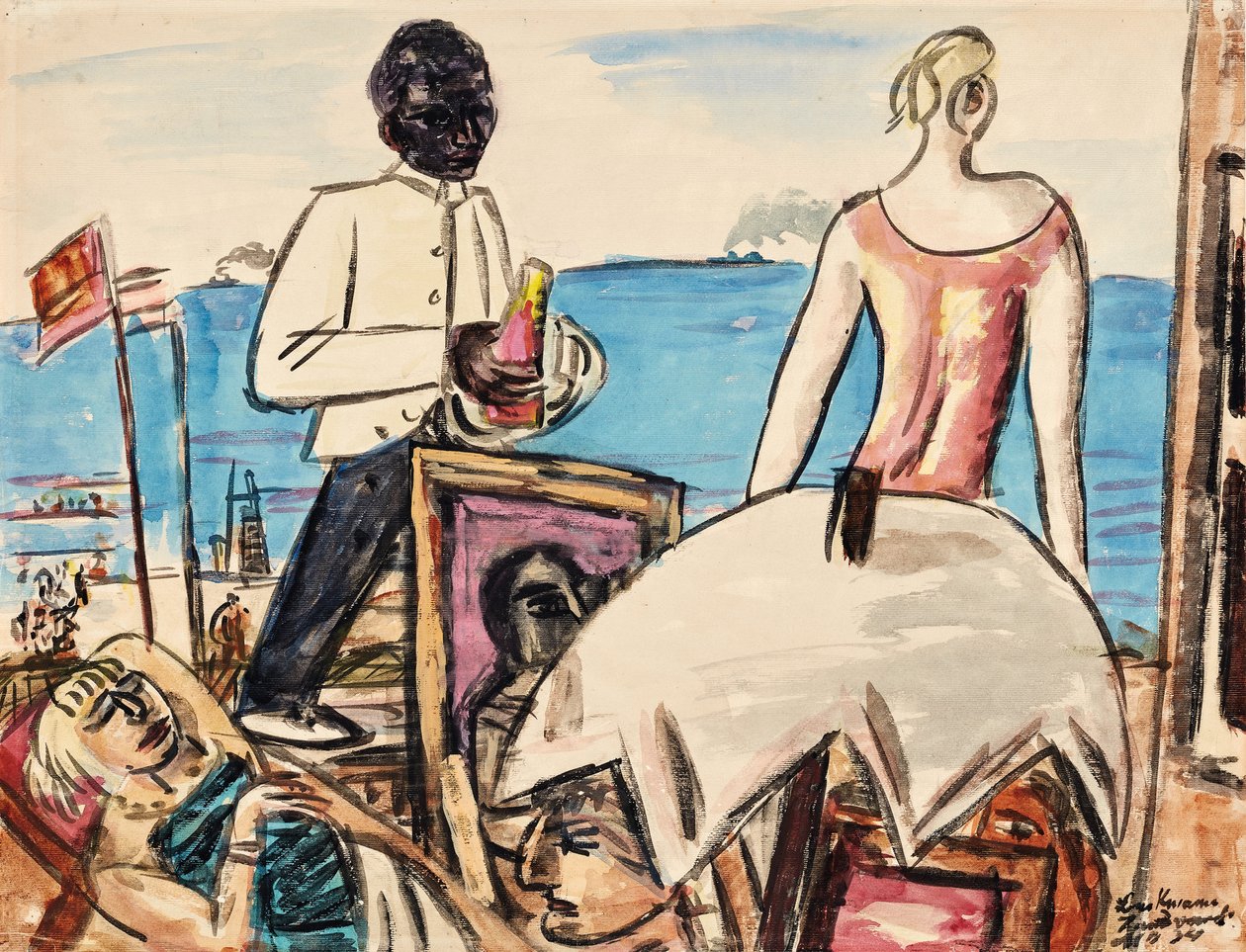 Kawiarnia na plaży w Zandvoort autorstwa Max Beckmann