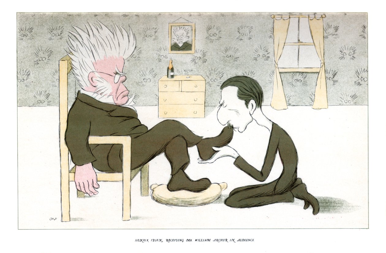 Henrik Ibsen, Przyjęcie pana Williama Archera na audiencji, 1904. autorstwa Henry Maximilian Beerbohm