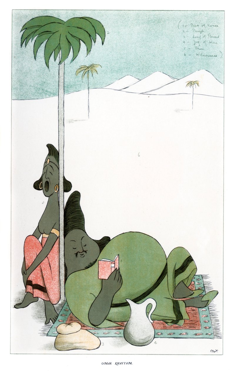 Omar Chajjam, 1904. autorstwa Henry Maximilian Beerbohm