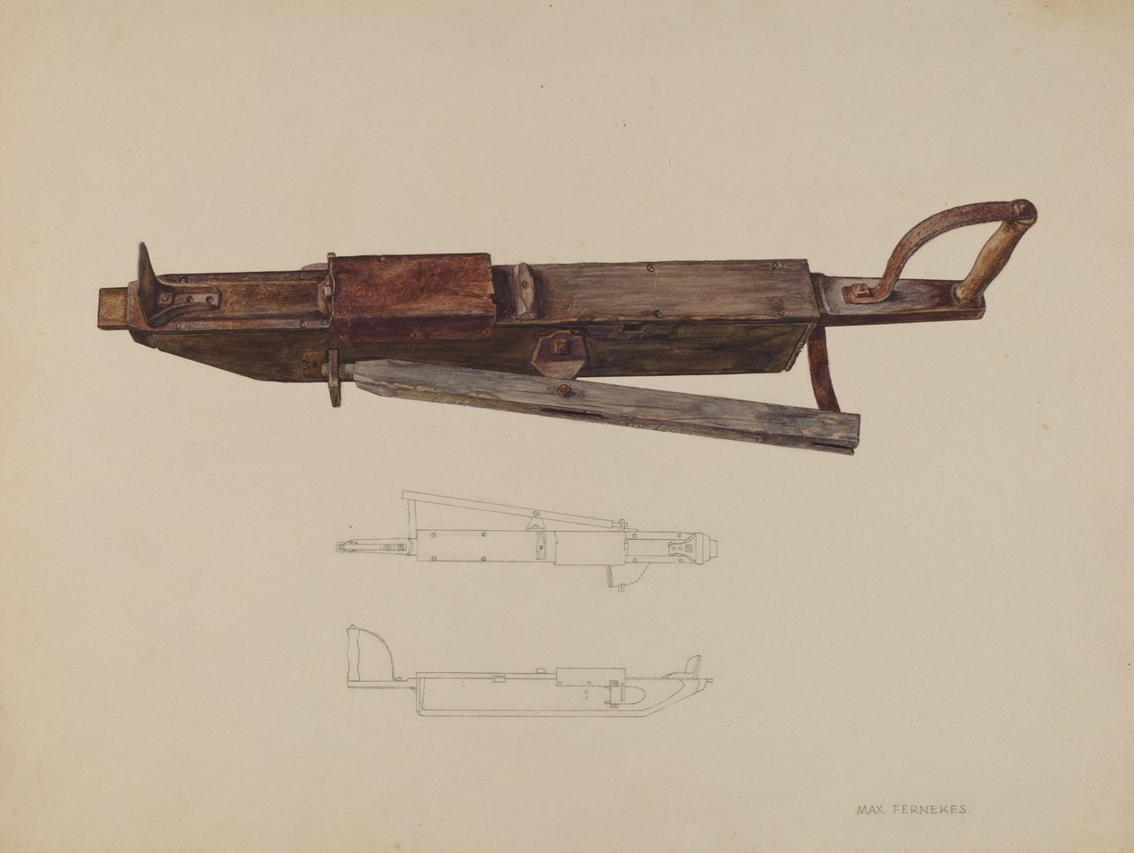 Sadzarka do kukurydzy, ok. 1938. autorstwa Max Fernekes